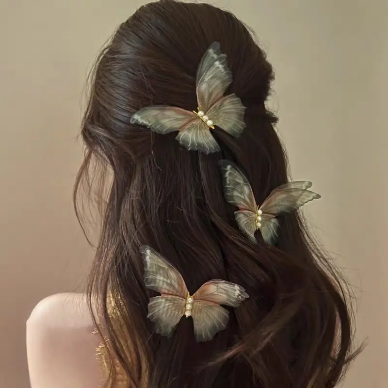Sweet Pink Bow Pearl Tassel Hairpin for Girls - Image 2
