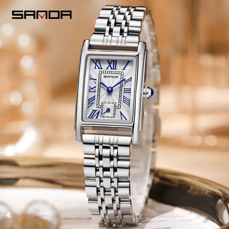 Women's Roman Scale Quartz Watch Red Leather Band