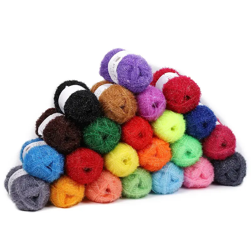 Korean Dish Towel Non-Stick Oil Bright Silk Thread Glass Silk DIY Handmade Bag Strawberry Rag Glitter Gold Thread Wool