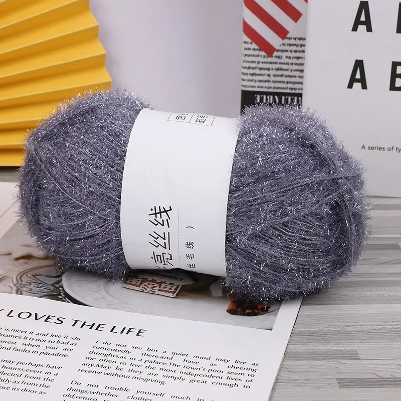 Korean Dish Towel Non-Stick Oil Bright Silk Thread Glass Silk DIY Handmade Bag Strawberry Rag Glitter Gold Thread Wool