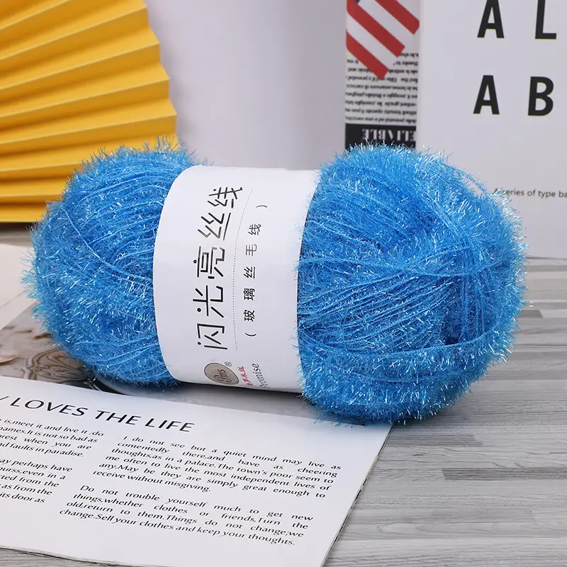 Korean Dish Towel Non-Stick Oil Bright Silk Thread Glass Silk DIY Handmade Bag Strawberry Rag Glitter Gold Thread Wool