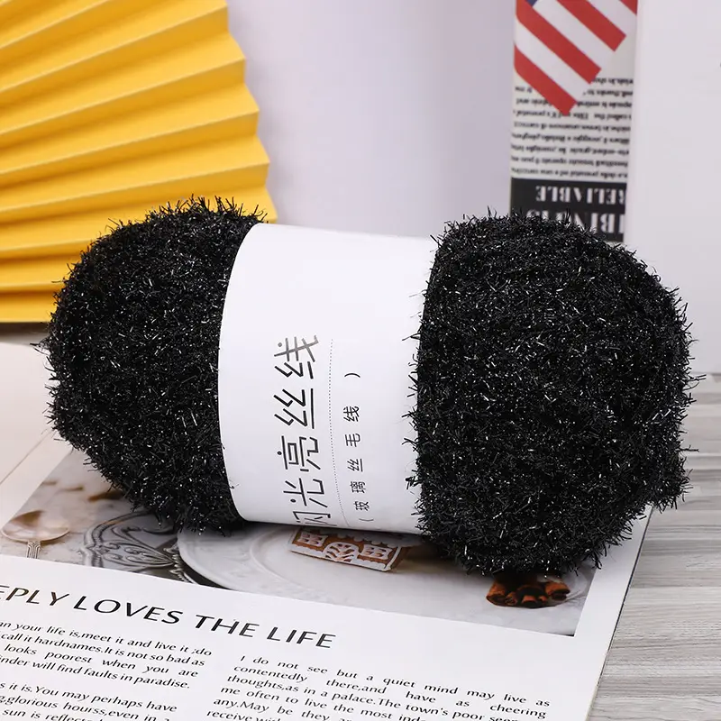 Korean Dish Towel Non-Stick Oil Bright Silk Thread Glass Silk DIY Handmade Bag Strawberry Rag Glitter Gold Thread Wool