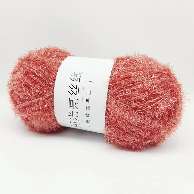 Korean Dish Towel Non-Stick Oil Bright Silk Thread Glass Silk DIY Handmade Bag Strawberry Rag Glitter Gold Thread Wool