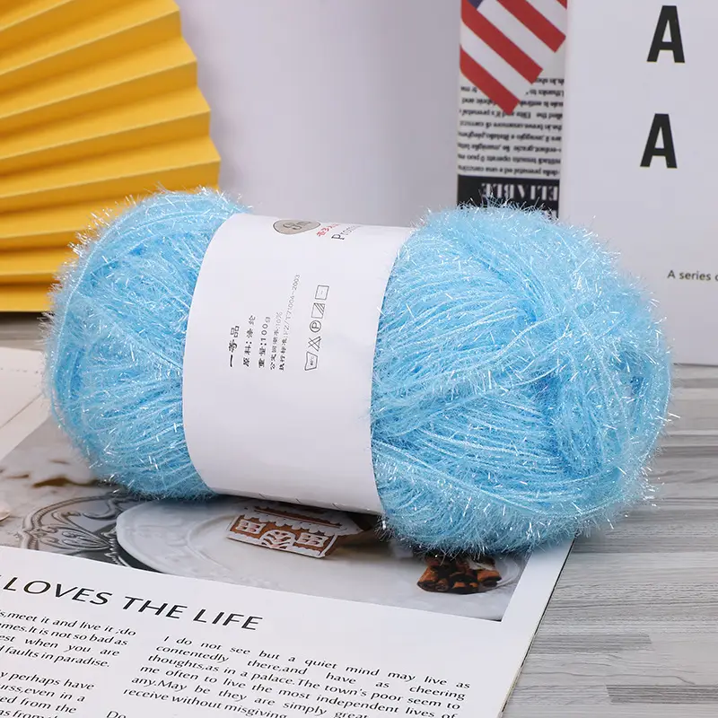 Korean Dish Towel Non-Stick Oil Bright Silk Thread Glass Silk DIY Handmade Bag Strawberry Rag Glitter Gold Thread Wool