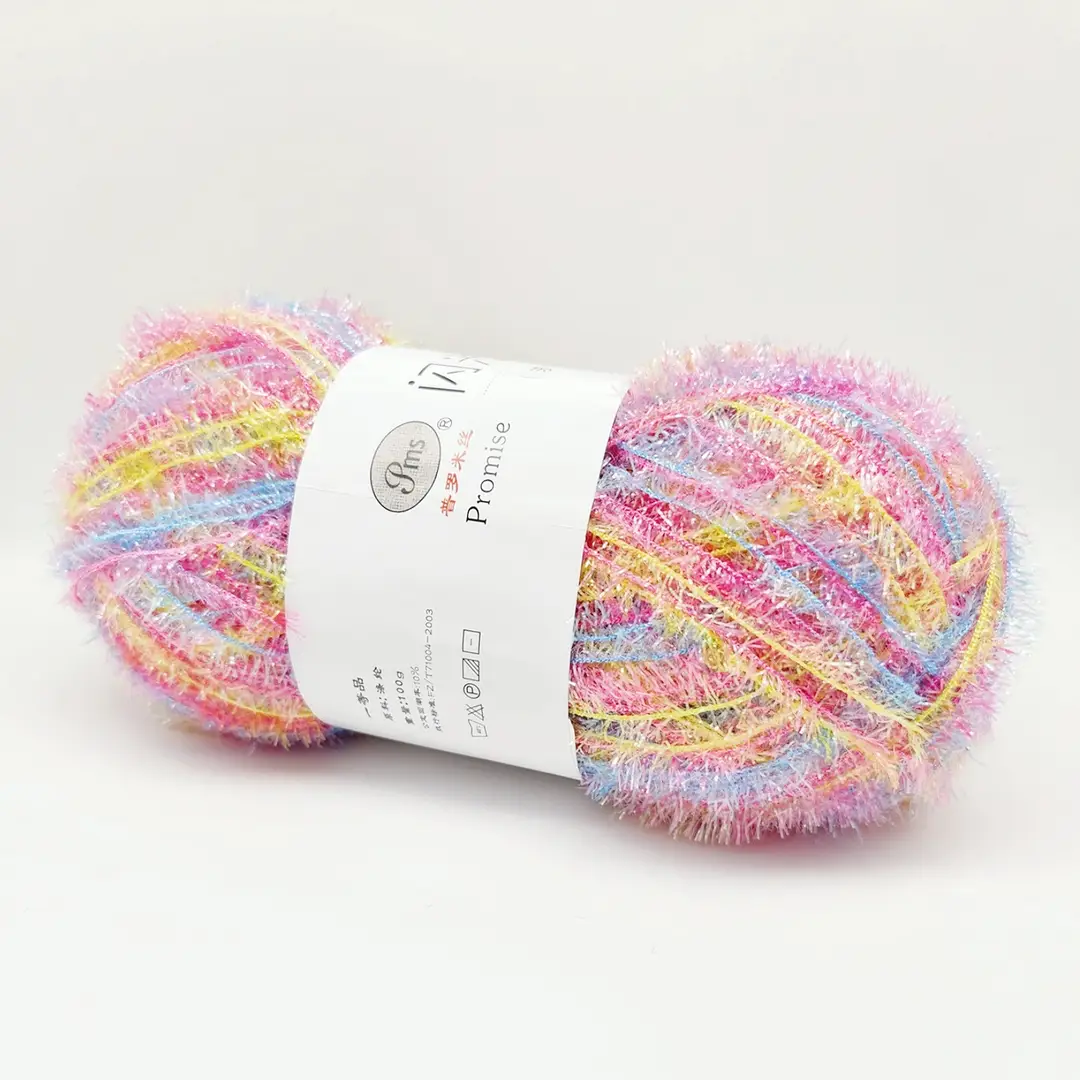 Korean Dish Towel Non-Stick Oil Bright Silk Thread Glass Silk DIY Handmade Bag Strawberry Rag Glitter Gold Thread Wool