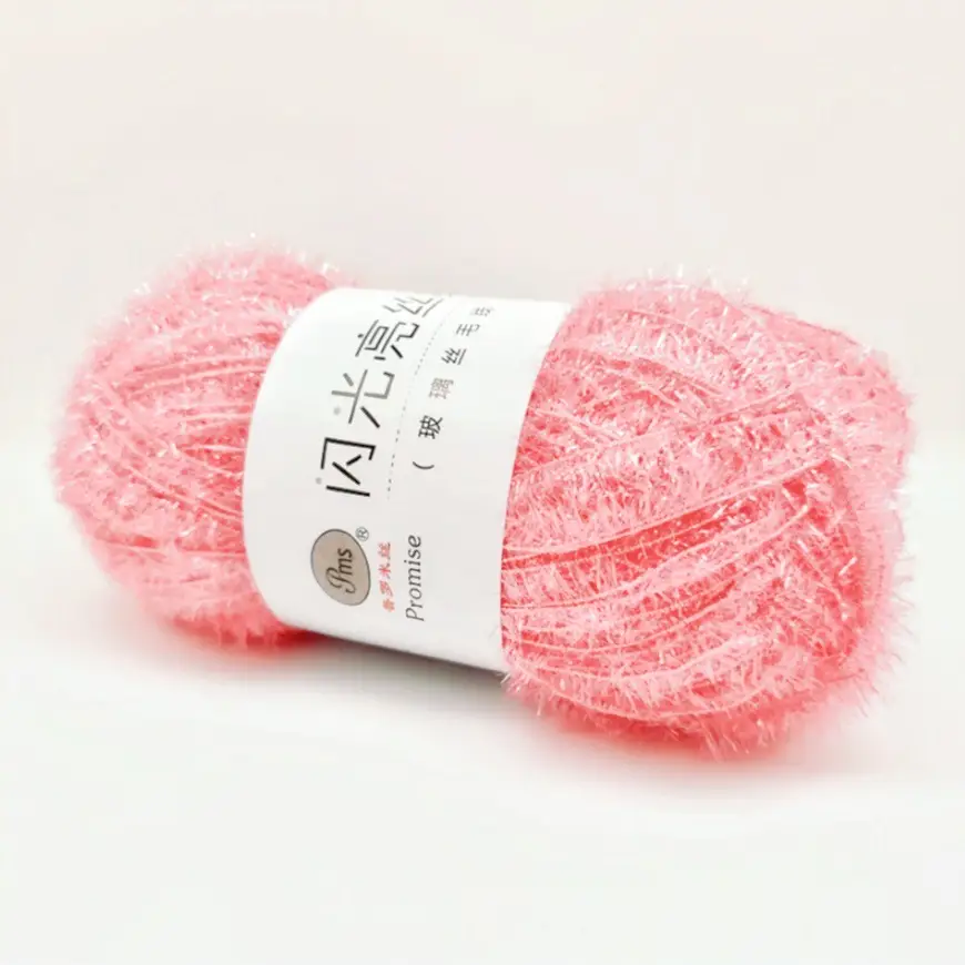 Korean Dish Towel Non-Stick Oil Bright Silk Thread Glass Silk DIY Handmade Bag Strawberry Rag Glitter Gold Thread Wool