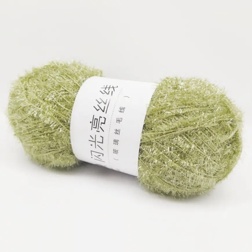 Korean Dish Towel Non-Stick Oil Bright Silk Thread Glass Silk DIY Handmade Bag Strawberry Rag Glitter Gold Thread Wool