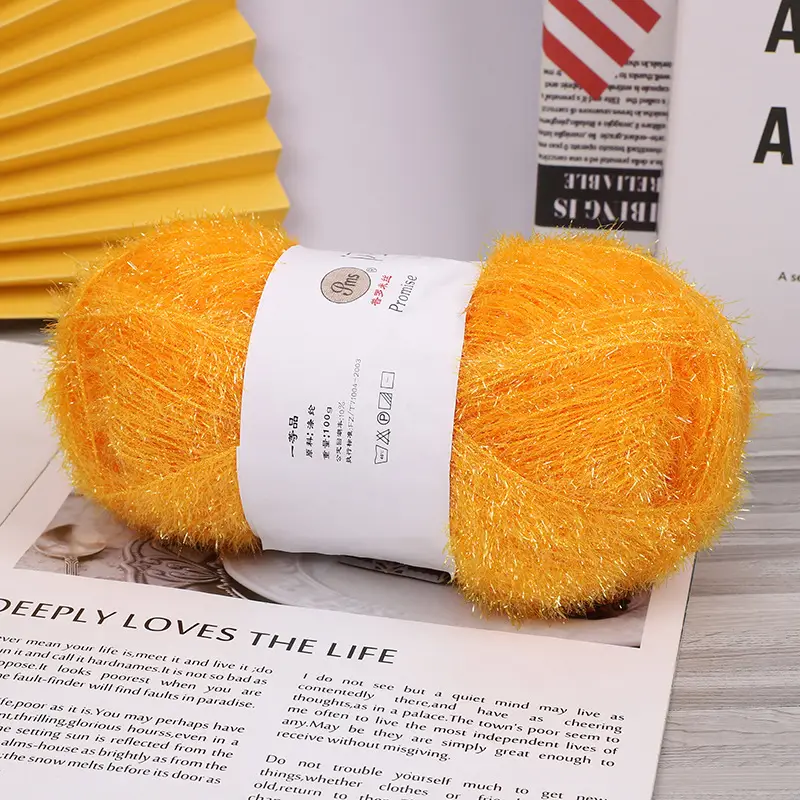 Korean Dish Towel Non-Stick Oil Bright Silk Thread Glass Silk DIY Handmade Bag Strawberry Rag Glitter Gold Thread Wool