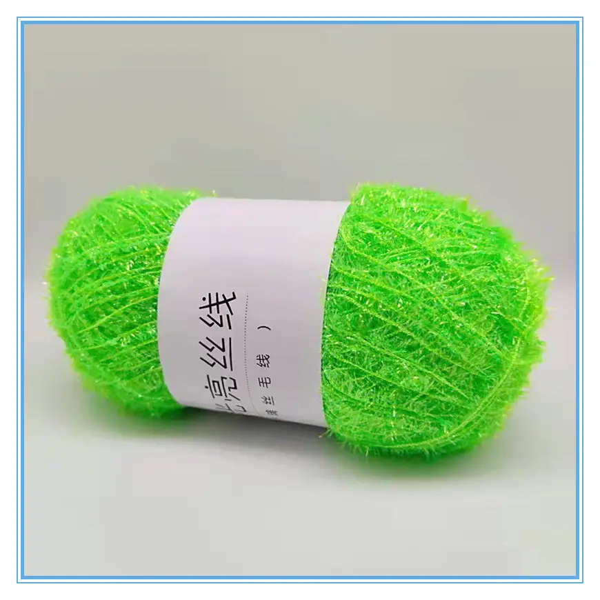 Korean Dish Towel Non-Stick Oil Bright Silk Thread Glass Silk DIY Handmade Bag Strawberry Rag Glitter Gold Thread Wool
