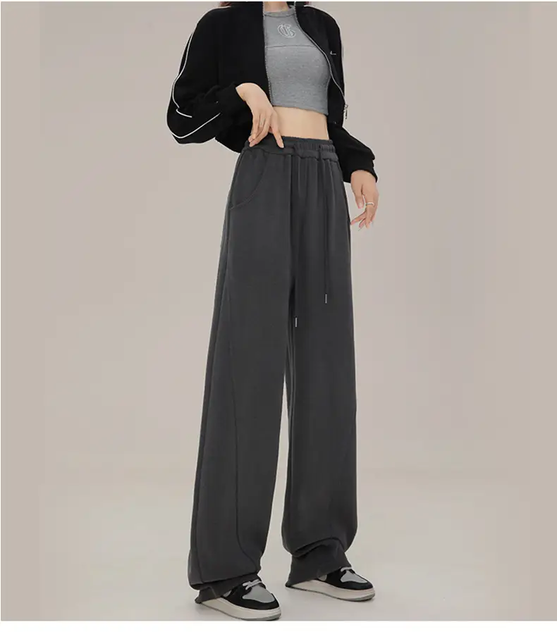 Women Wide Leg Sweatpants High Waist Straight Casual 2025 — feature 26