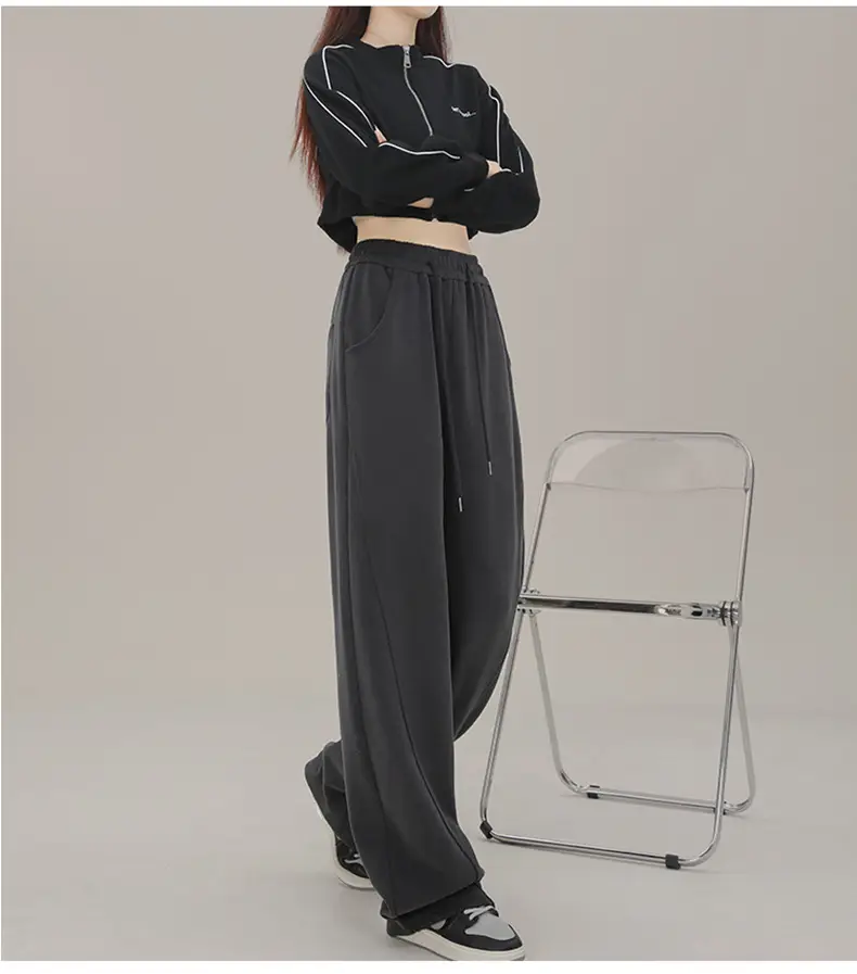 Women Wide Leg Sweatpants High Waist Straight Casual 2025 — feature 27