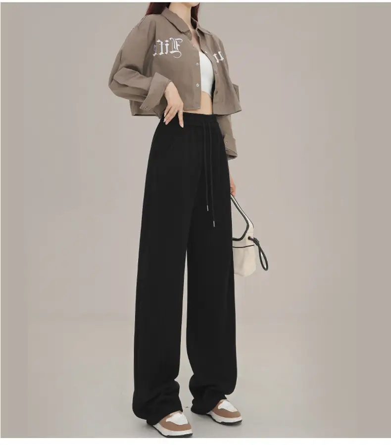 Women Wide Leg Sweatpants High Waist Straight Casual 2025 — feature 32