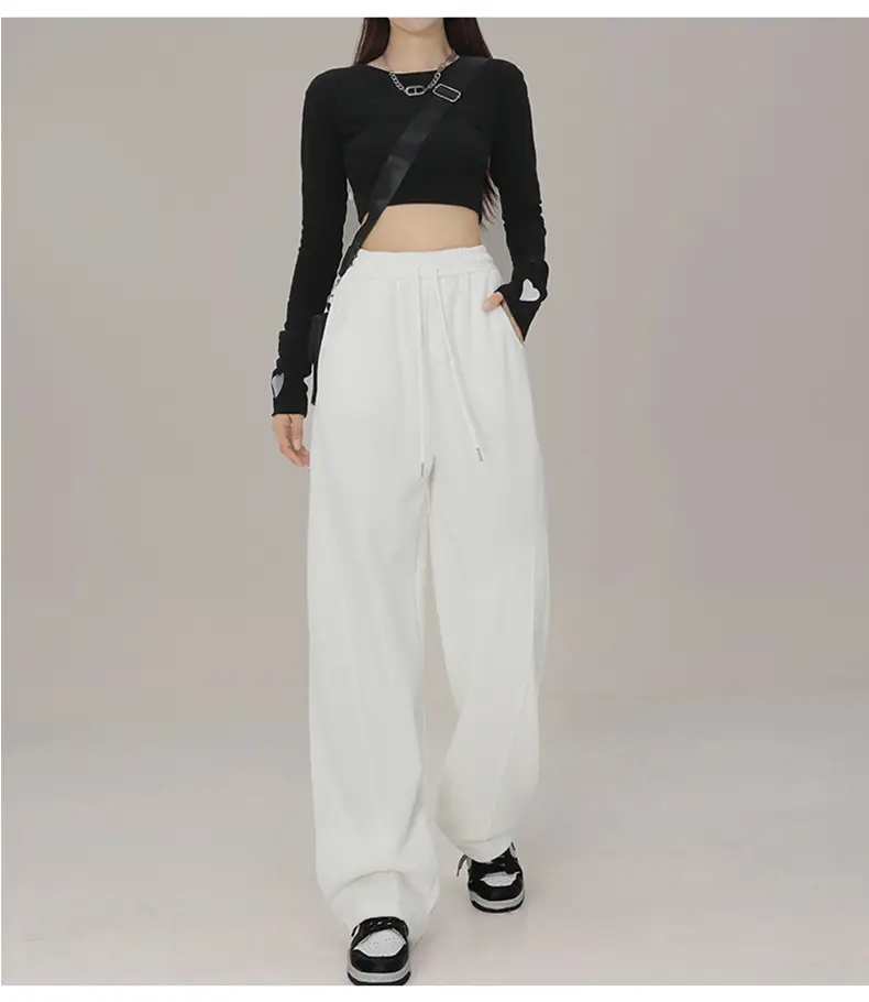 Women Wide Leg Sweatpants High Waist Straight Casual 2025 — feature 34