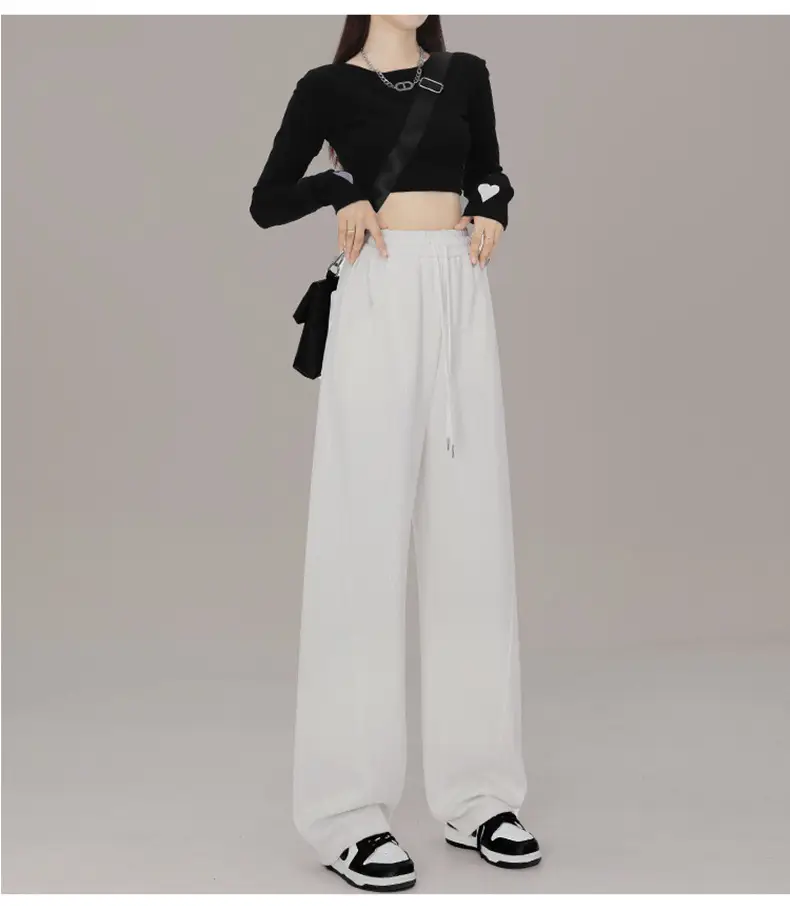 Women Wide Leg Sweatpants High Waist Straight Casual 2025 — feature 35