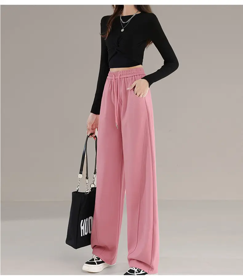 Women Wide Leg Sweatpants High Waist Straight Casual 2025 — feature 36