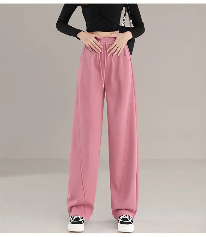 Women Wide Leg Sweatpants High Waist Straight Casual 2025 — feature 37
