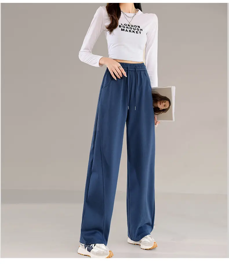 Women Wide Leg Sweatpants High Waist Straight Casual 2025 — feature 40