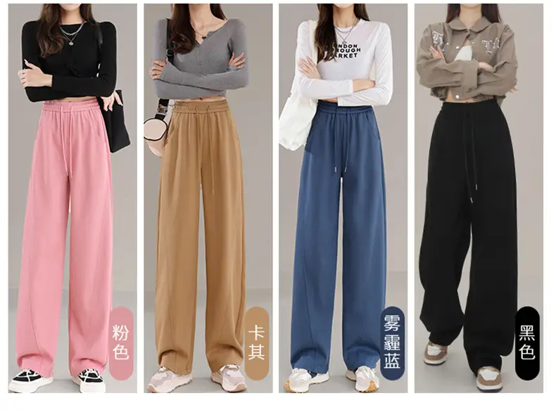Women Wide Leg Sweatpants High Waist Straight Casual 2025 — feature 5
