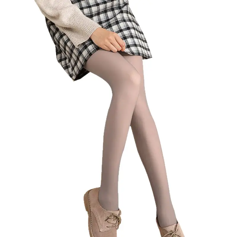 Black Sheer Tights for Women, Stewardess Style, Fleece Lined, Nude Feel - Image 11