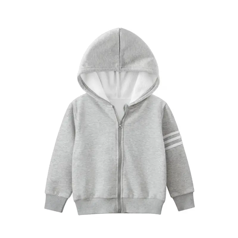 Girls Pink Hooded Zipper Coat 2024 - Image 2