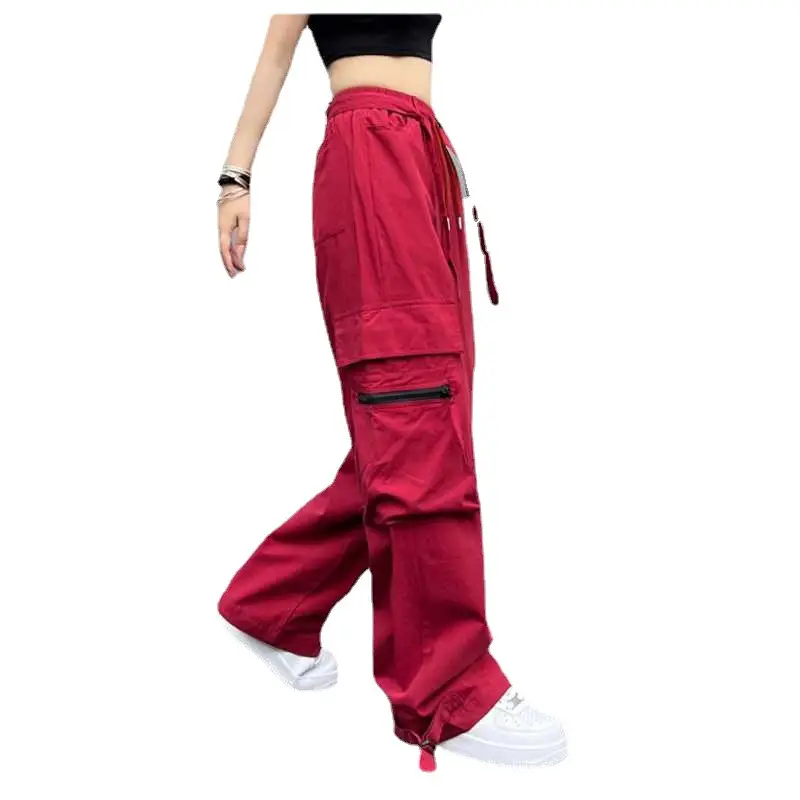 Women Loose Straight Pants Black Hip Hop Casual 2022 - Image 5