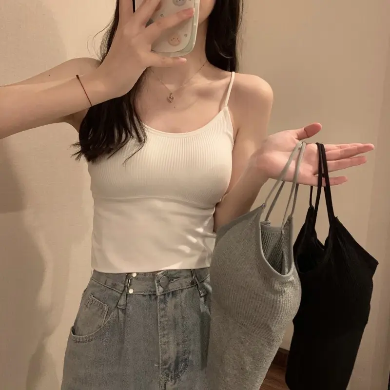 2022 Summer Camisole with Breast Pads for Women - Image 8