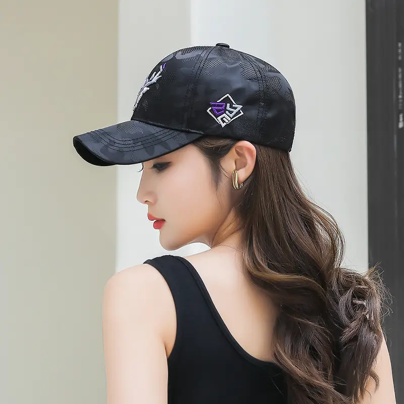 White Embroidered Deer Head Sun Hat for Men Women - Image 8