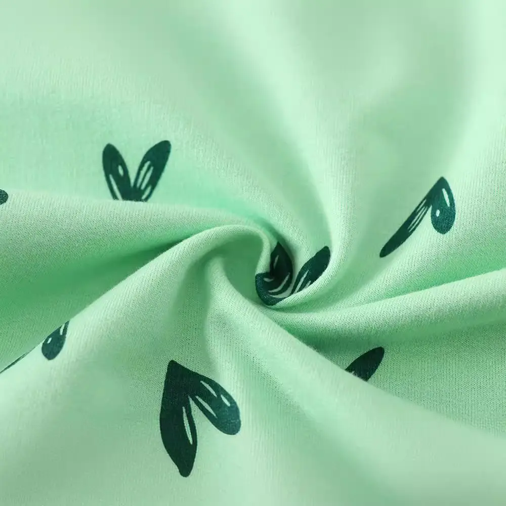 Girls' Green Knitted Cartoon Sweater Long Sleeve - Image 2