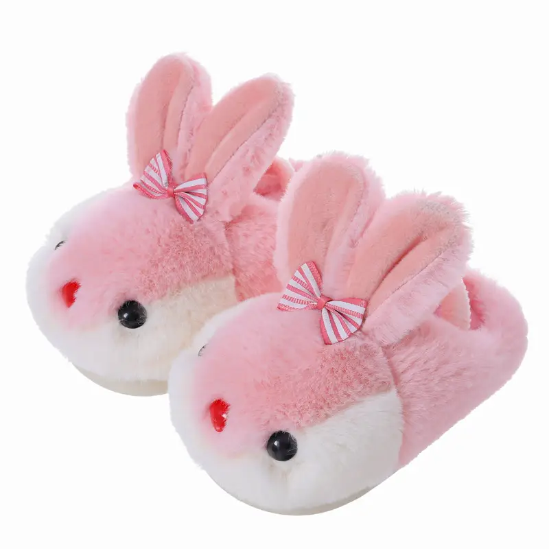 Children's cotton slippers for boys winter indoor home 1-3 years old female baby household children non-slip warm 2 cotton slippers