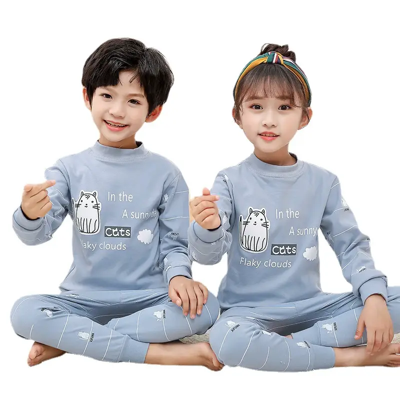 Autumn Kids Striped Sweater Pajamas Set - Image 33