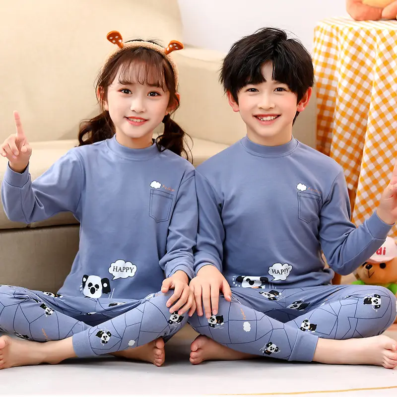 Autumn Kids Striped Sweater Pajamas Set - Image 10