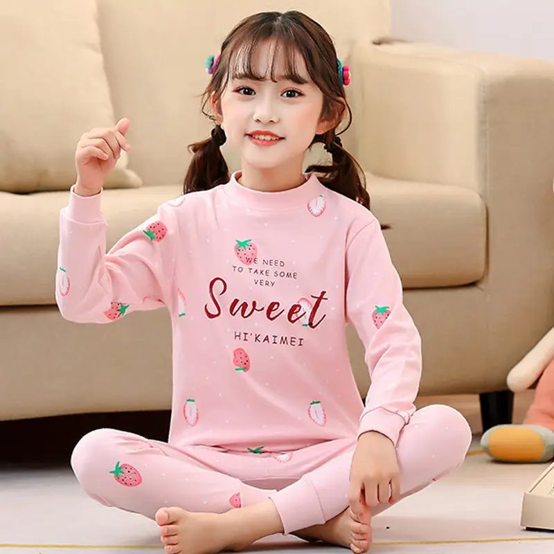Autumn Kids Striped Sweater Pajamas Set - Image 14