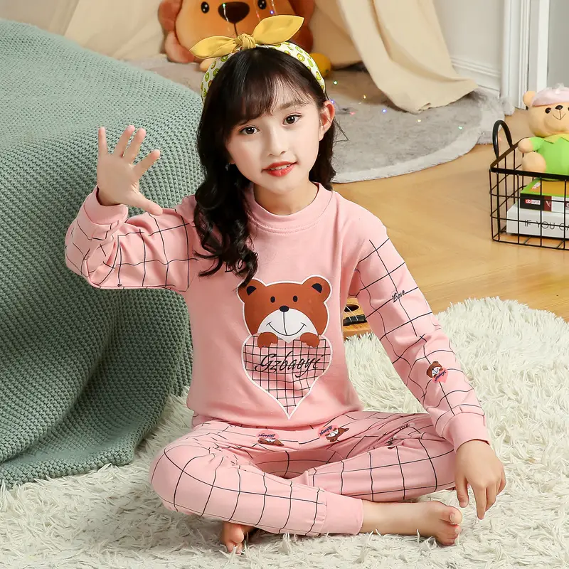Autumn Kids Striped Sweater Pajamas Set - Image 17