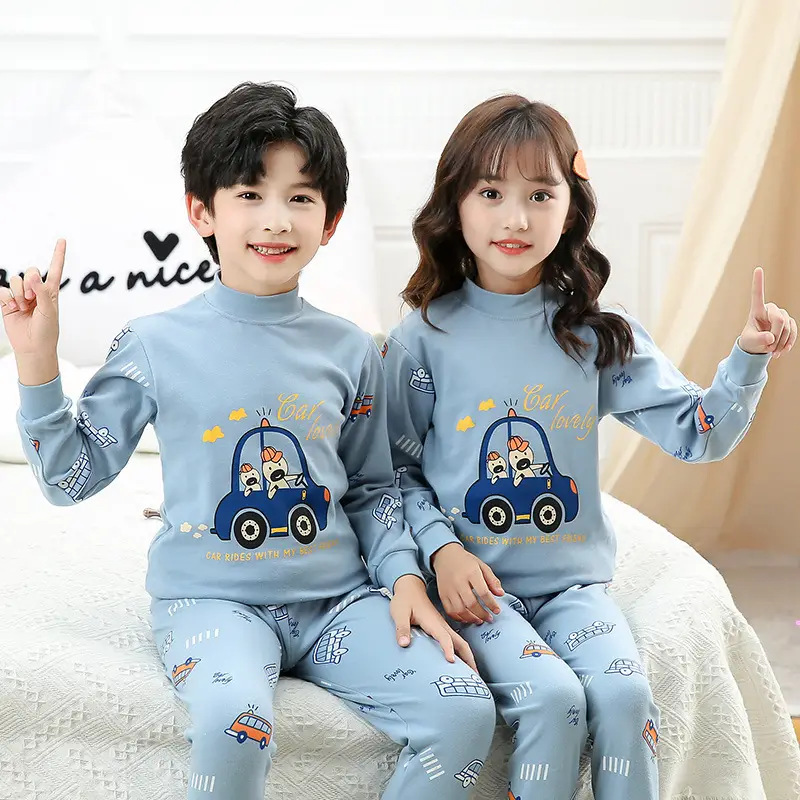 Autumn Kids Striped Sweater Pajamas Set - Image 20