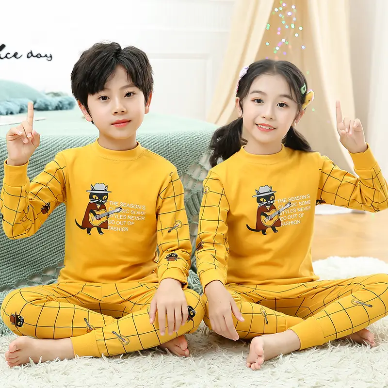 Autumn Kids Striped Sweater Pajamas Set - Image 24