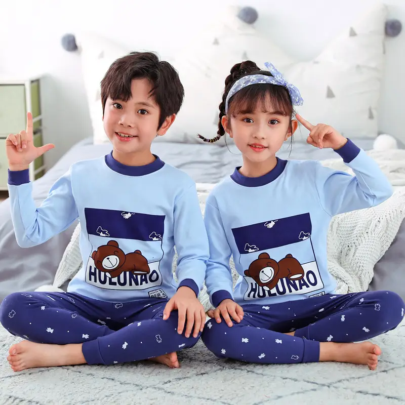 Autumn Kids Striped Sweater Pajamas Set - Image 5