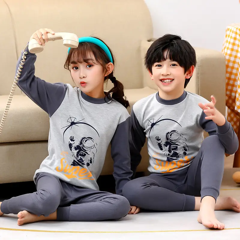Autumn Kids Striped Sweater Pajamas Set - Image 9