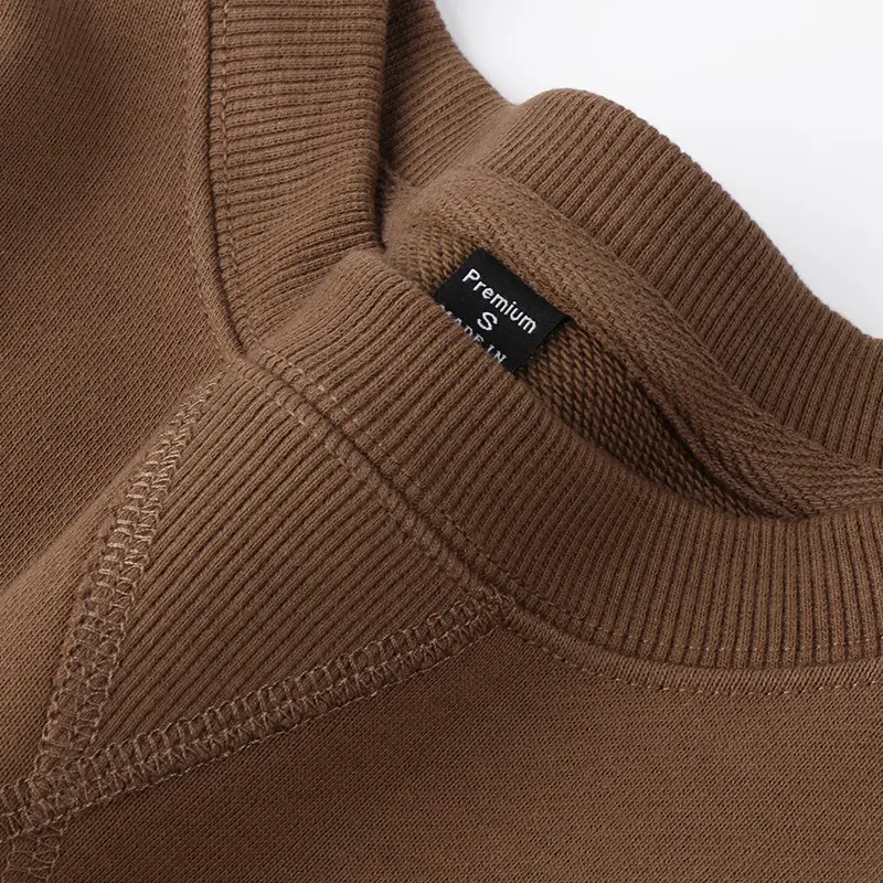 Brown Long Sleeve Crewneck Sweatshirt for Men Women