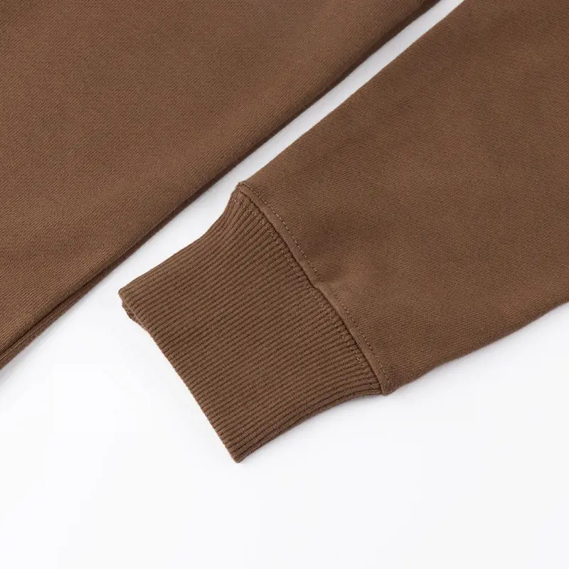 Brown Long Sleeve Crewneck Sweatshirt for Men Women