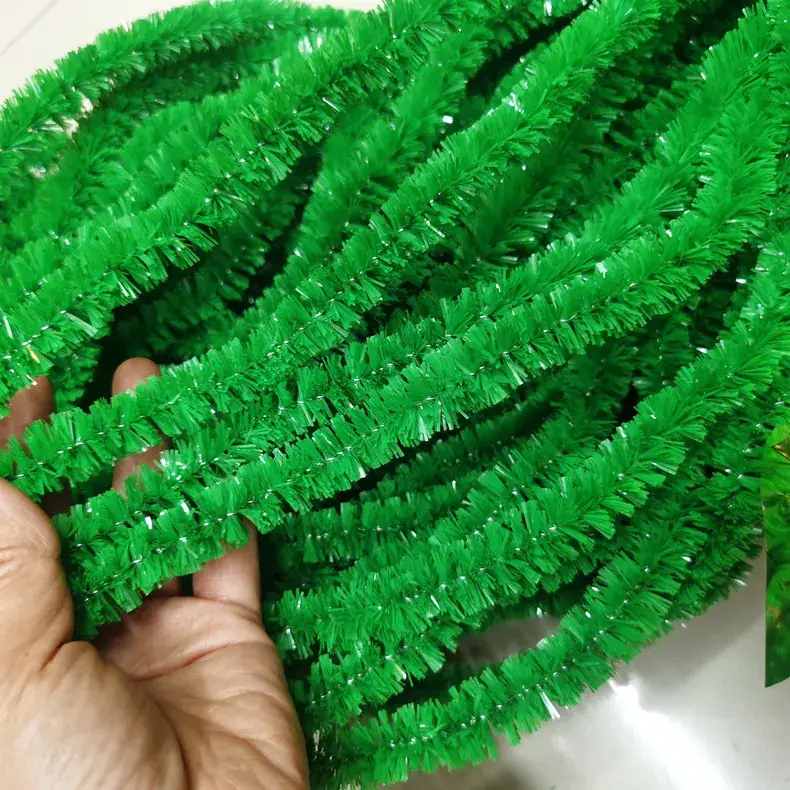 Christmas Green Tinsel Strips for Hanging Ornaments - Image 12