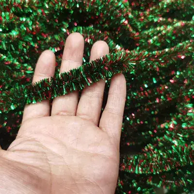 Christmas Green Tinsel Strips for Hanging Ornaments - Image 8