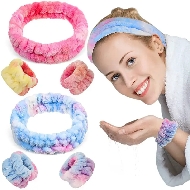 Tie Dye Flannel Wrist Bands Set for Women - Image 8
