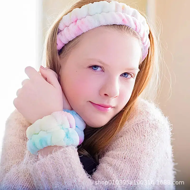 Tie Dye Flannel Wrist Bands Set for Women - Image 9