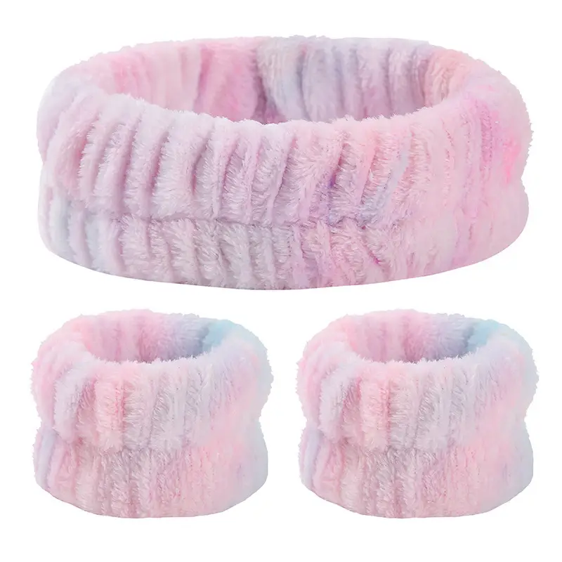 Tie Dye Flannel Wrist Bands Set for Women - Image 5