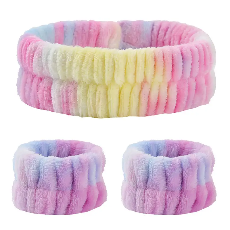 Tie Dye Flannel Wrist Bands Set for Women - Image 6