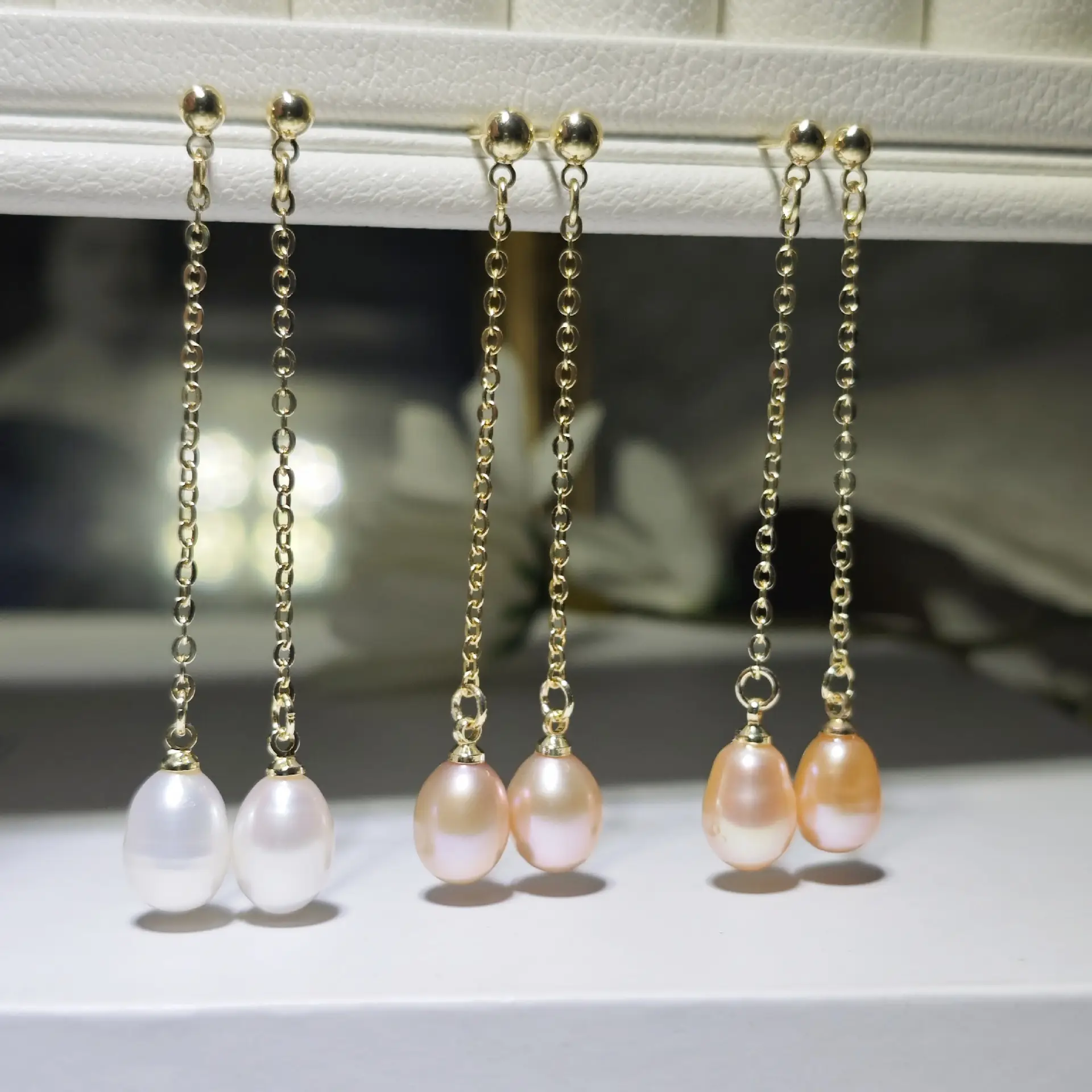 S925 Sterling Silver Pearl Earrings Set for Women - Image 5