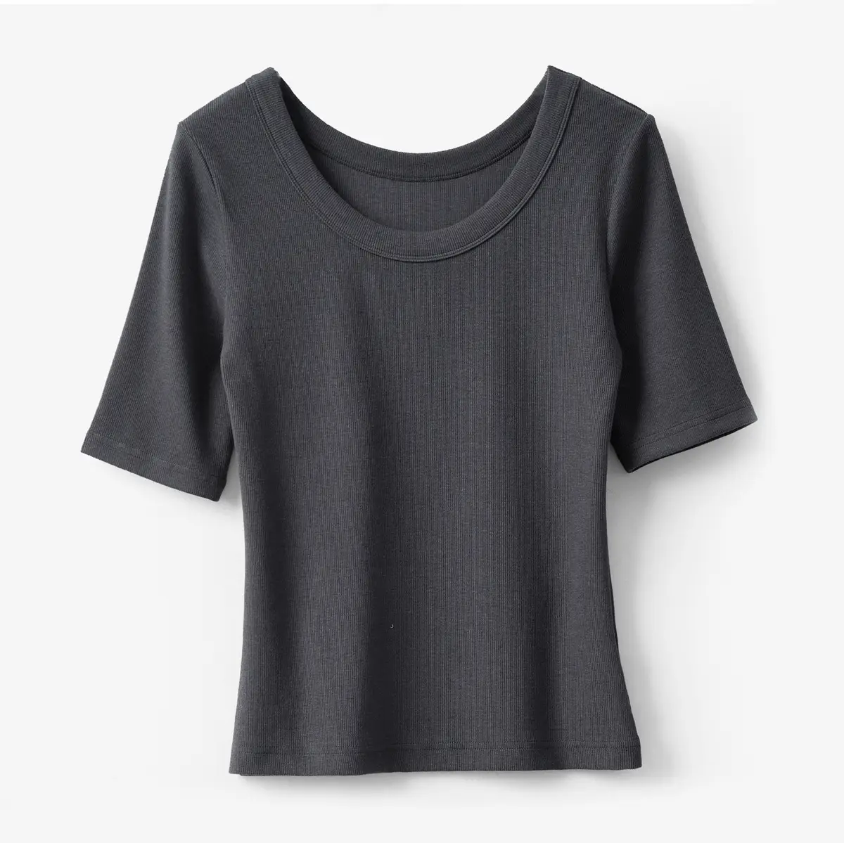 Women's Ribbed Slim Fit T-Shirt 300g Ecocos — feature 14