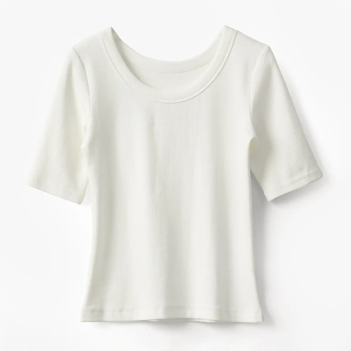Women's Ribbed Slim Fit T-Shirt 300g Ecocos — feature 27