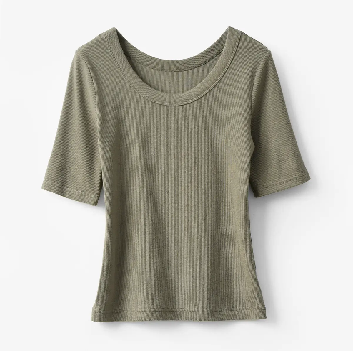 Women's Ribbed Slim Fit T-Shirt 300g Ecocos — feature 33