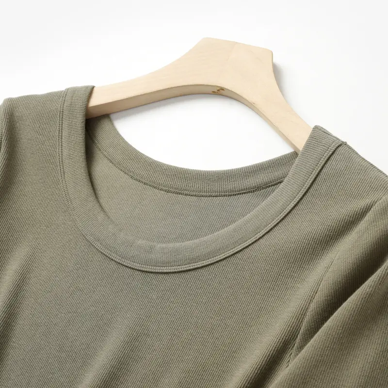 Women's Ribbed Slim Fit T-Shirt 300g Ecocos — feature 34